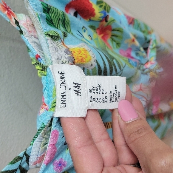 Emma Jayne x H&M Jumpsuit tropical Rainforest Girls Size 4-5 - Picture 5 of 9
